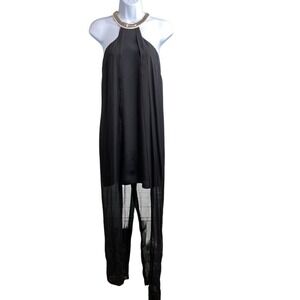 Sass & Bide Womens Black Silk Dress Size XXS Aussie Asymmetric Flowy‎ Boho Glam